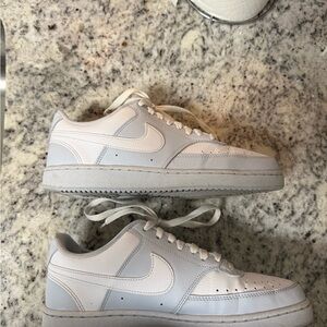 Nike Light Gray and White Sneakers